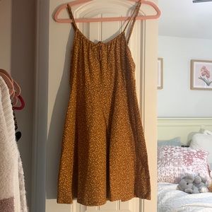 orange summer mini dress